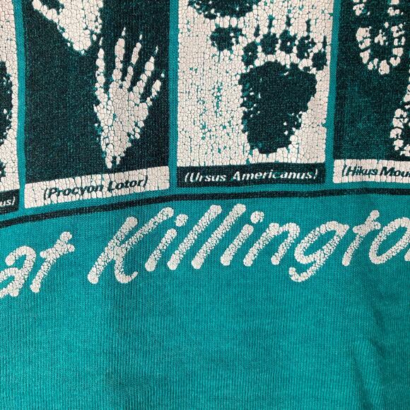 Vintage Makin’ Tracks Killington Sweatshirt XL Hanes Teal Ski Graphic USA Made - Picture 6 of 10
